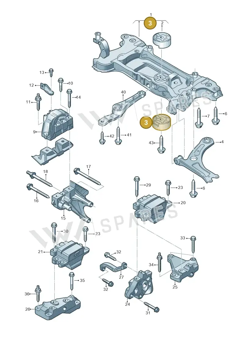 1K0199867T — Skoda Superb (2013-2015) diagram 690199300, position 3