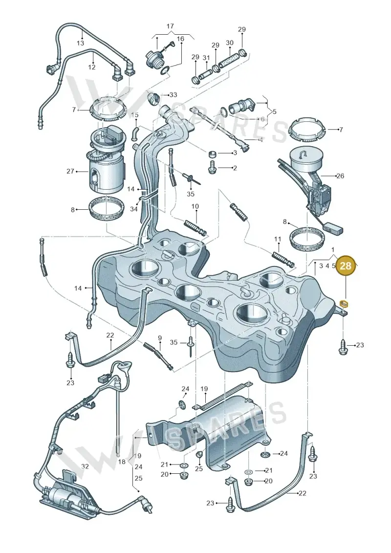 1K0201048A — Skoda Superb (2013-2015) diagram 412201100, position 28