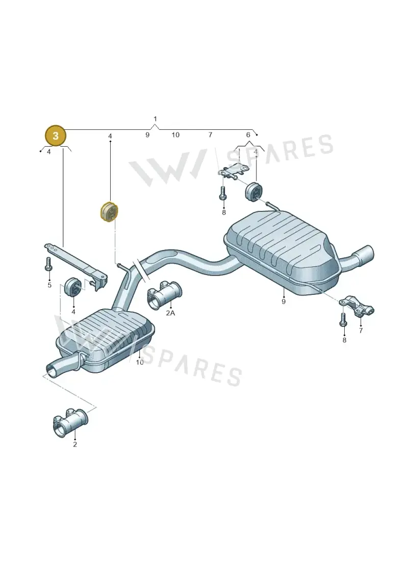 1K0253144BA — Skoda Yeti (2013-2017) diagram 666253850, position 3