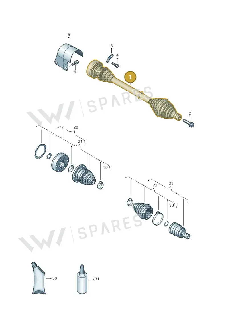1K0407271LB — Skoda Octavia (2017-2020) diagram 786407300, position 1