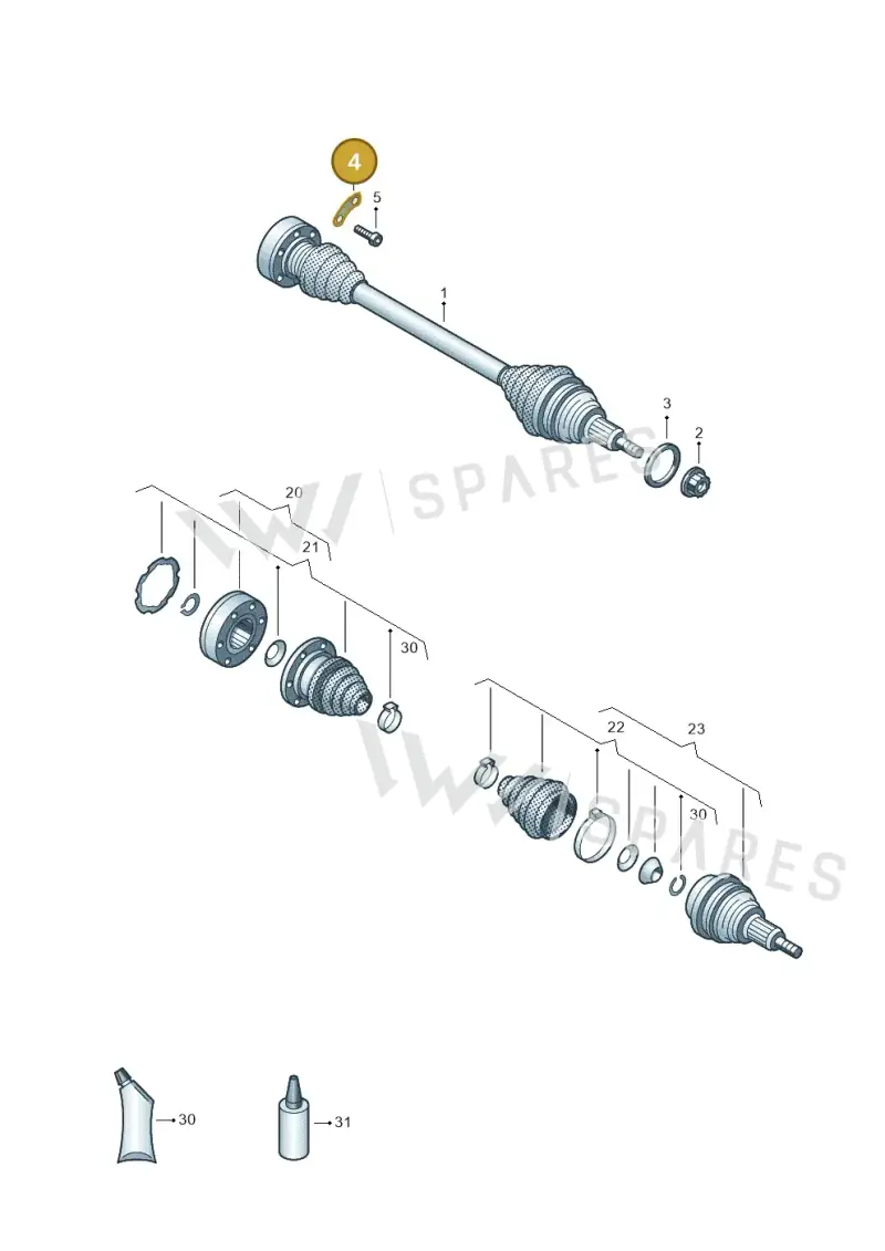 1K0407357C — Skoda Fabia (2021-) diagram 837407028, position 4