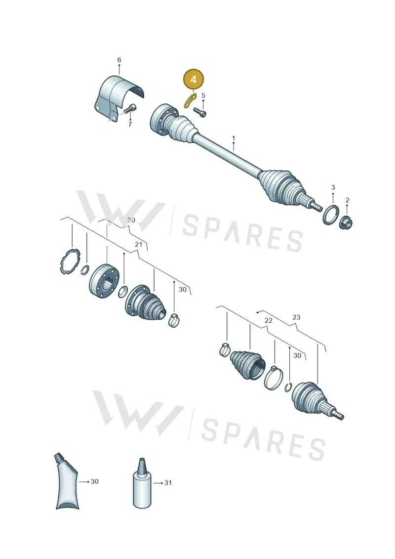 1K0407357C — Skoda Kamiq (2019-) diagram 837407320, position 4