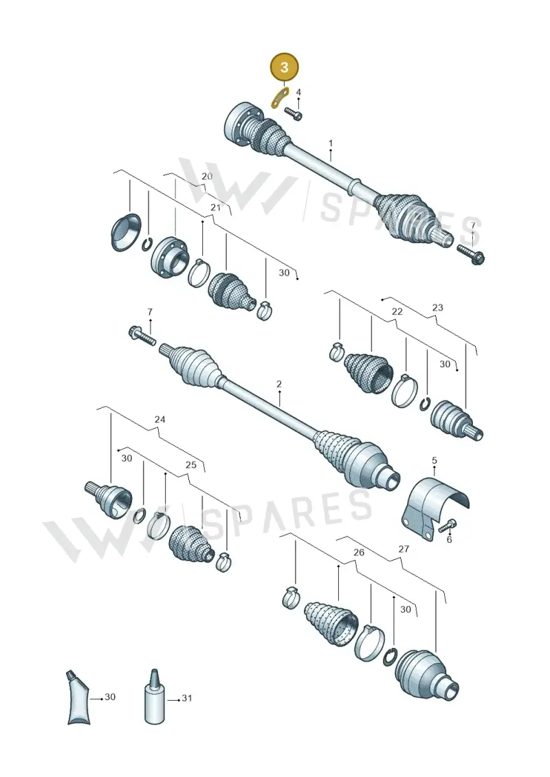 1K0407357D — Skoda Superb Combi (2023-) diagram 827407340, position 3