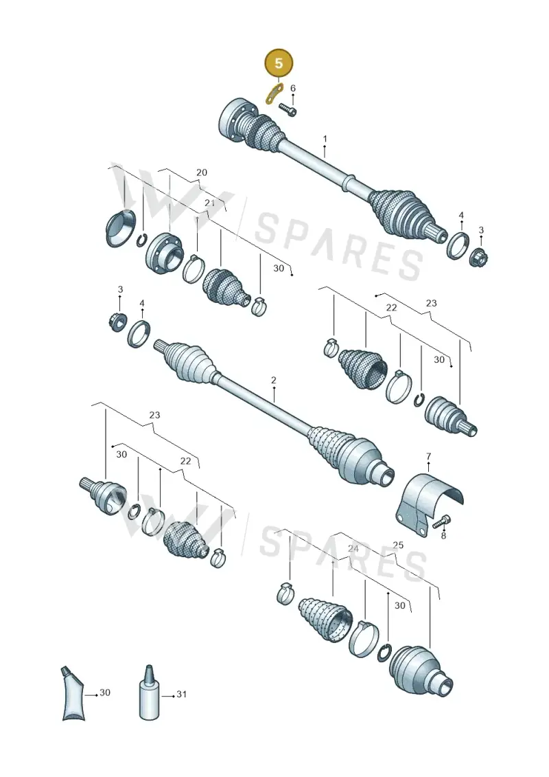 1K0407357D — Skoda Fabia (2021-) diagram 837407082, position 5