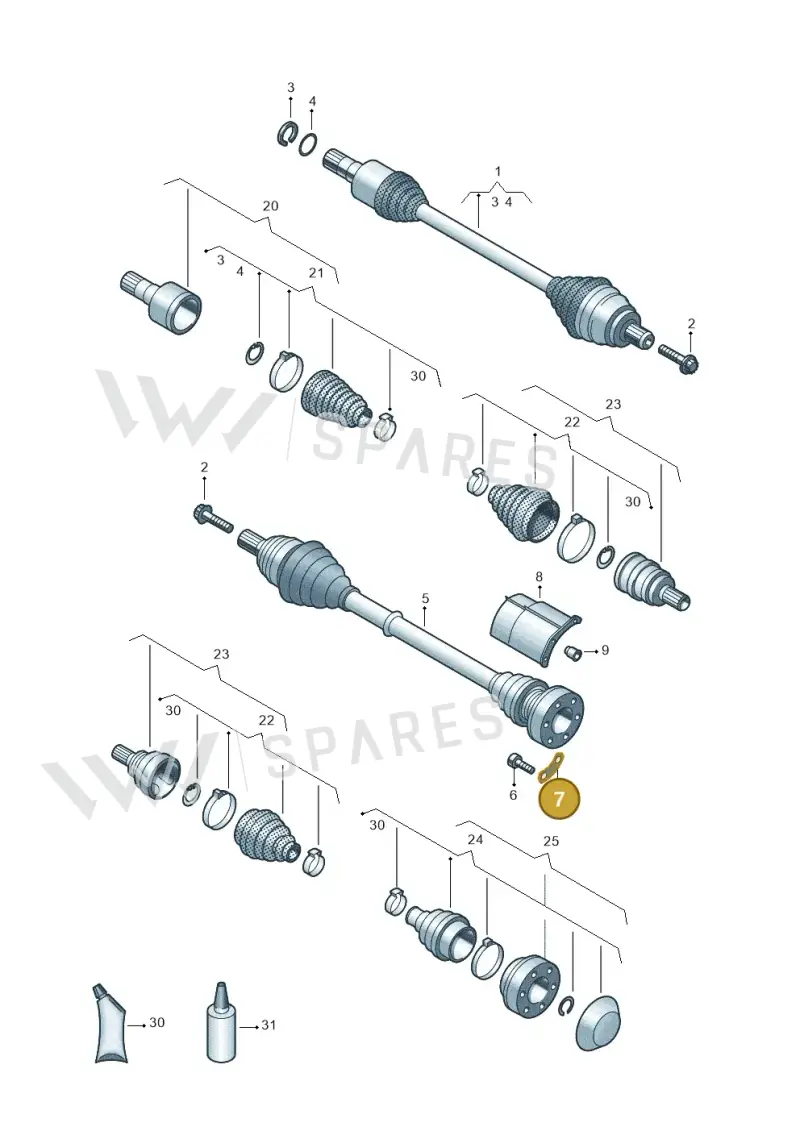 1K0407357D — Skoda Kodiaq (2024-) diagram 827407350, position 7