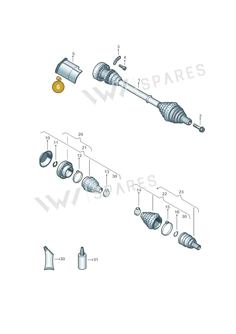 1K0407407 — Skoda Kodiaq (2018-2022) diagram 746407500, position 6