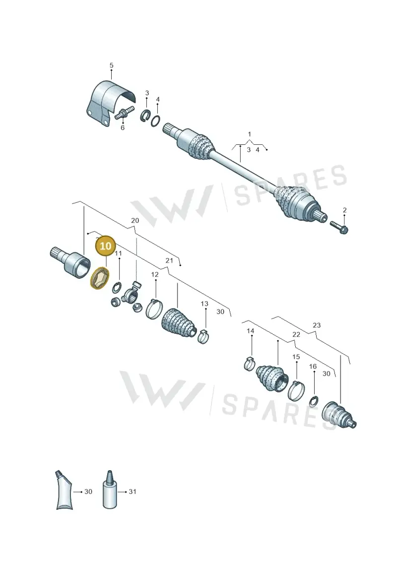 1K0407413A — Skoda Kodiaq (2016-2024) diagram 746407480, position 10