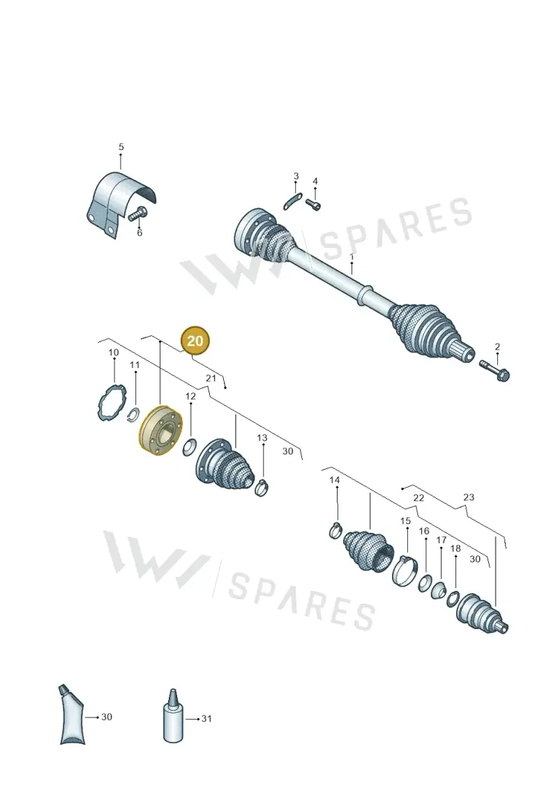 1K0498103 — Skoda Octavia (2019-2024) diagram 649407220, position 20