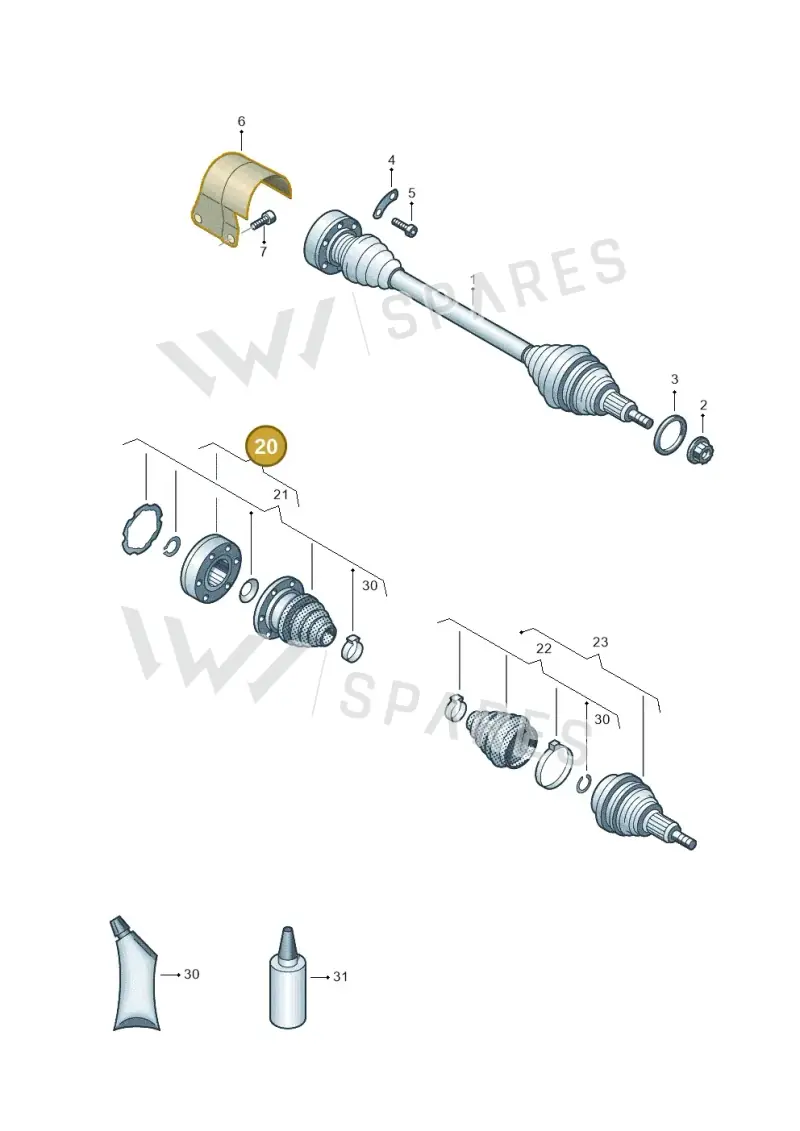 1K0498103 — Skoda Kamiq (2019-) diagram 837407320, position 20