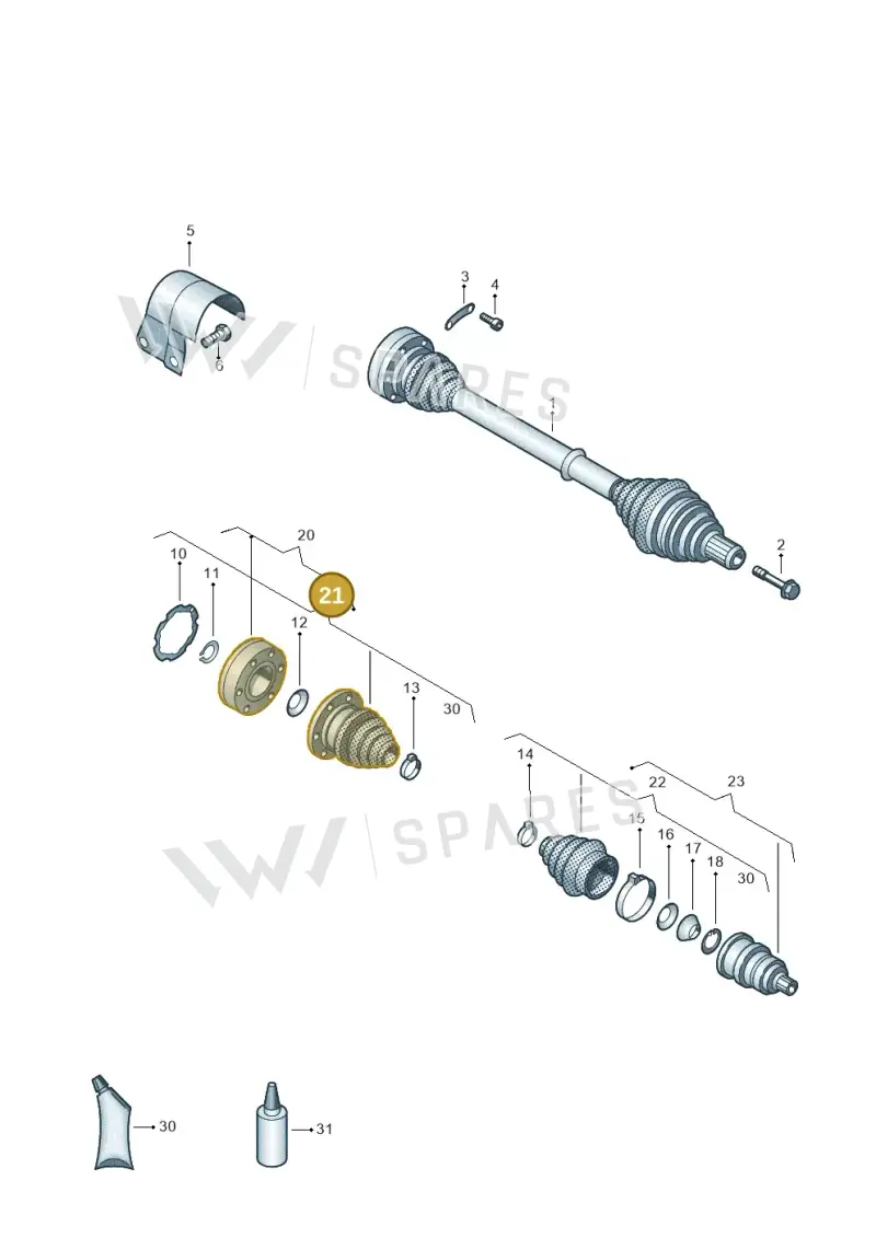 1K0498201 — Skoda Octavia (2019-2024) diagram 649407220, position 21