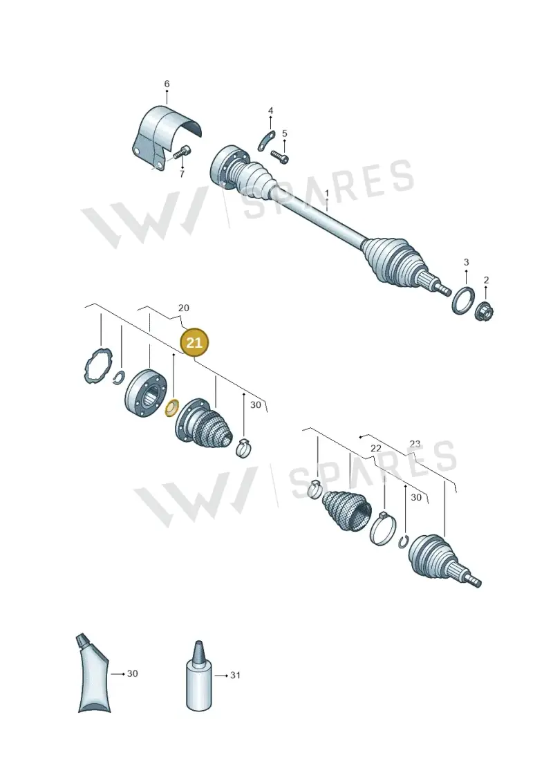1K0498201 — Skoda Kamiq (2019-) diagram 837407320, position 21