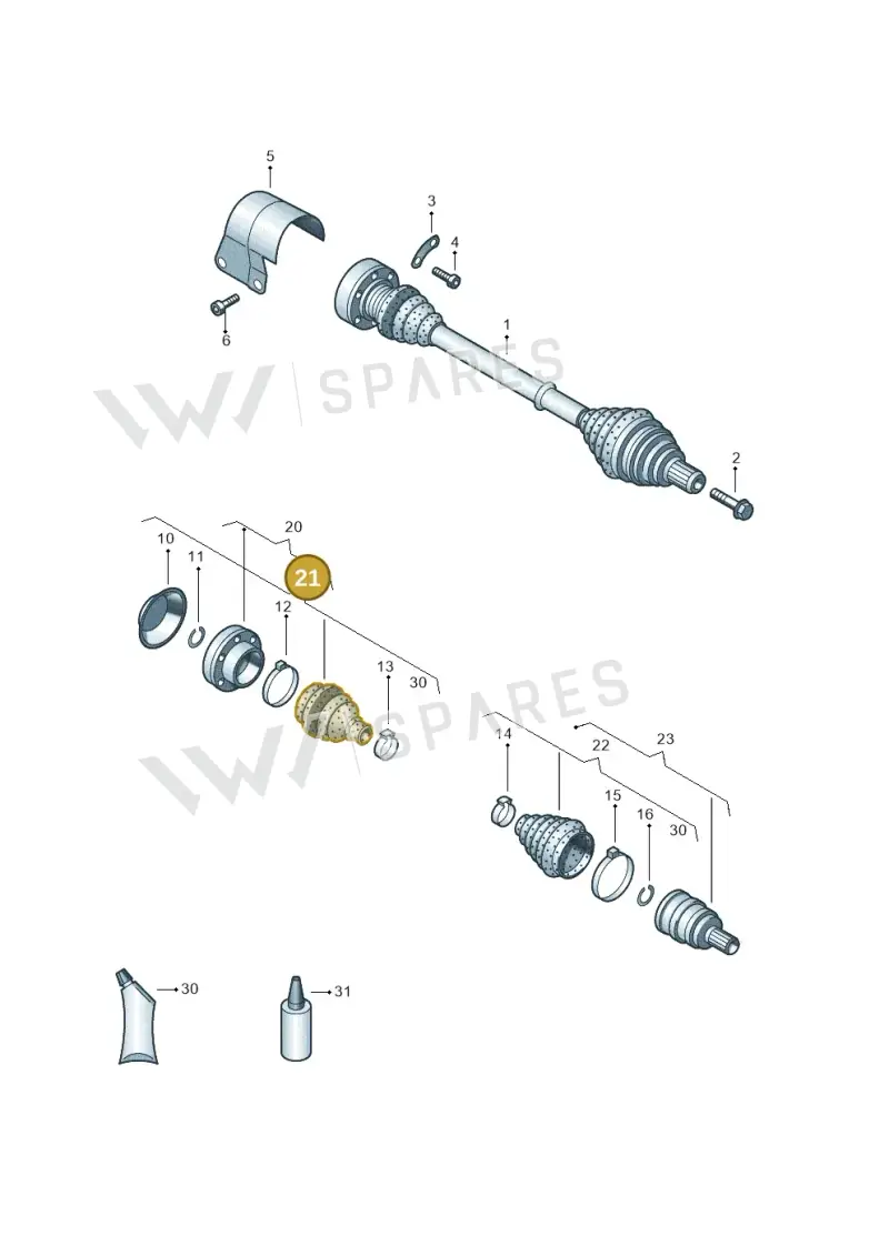 1K0498201A — Skoda Kodiaq (2018-2022) diagram 702407520, position 21