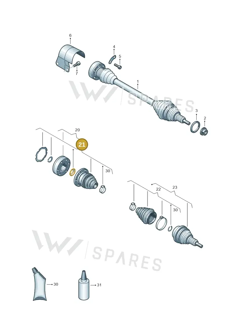 1K0498201A — Skoda Kamiq (2019-) diagram 837407320, position 21