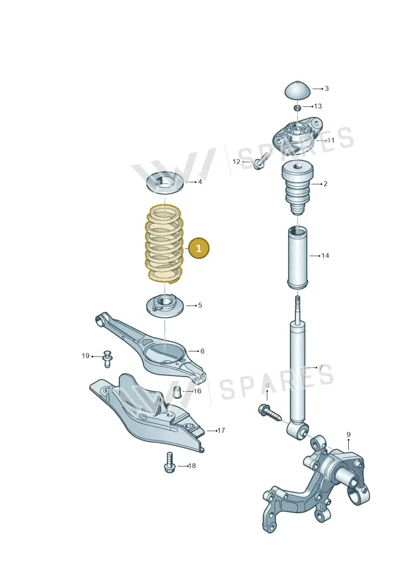1K0511115CA — Skoda Superb (2013-2015) diagram 632511000, position 1