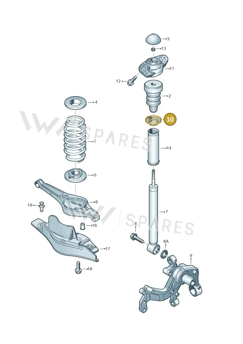 1K0513167 — Skoda OCTAVIA/COMBI/4X4      04> (2004-) diagram 409511000, position 10