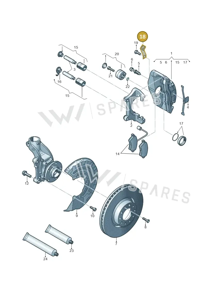 1K0611841A — Skoda Superb comfort (2008-2013) diagram 412615500, position 18