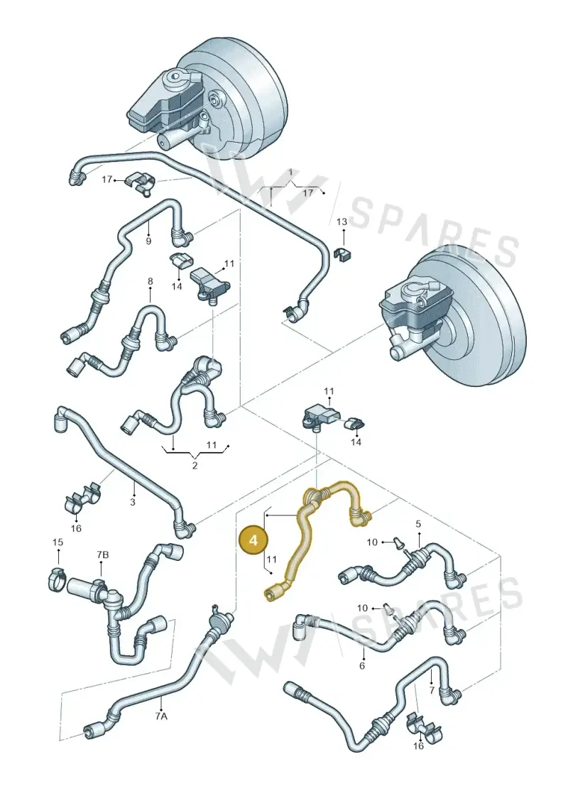 1K0612041HK — Skoda Yeti (2013-2017) diagram 412611700, position 4