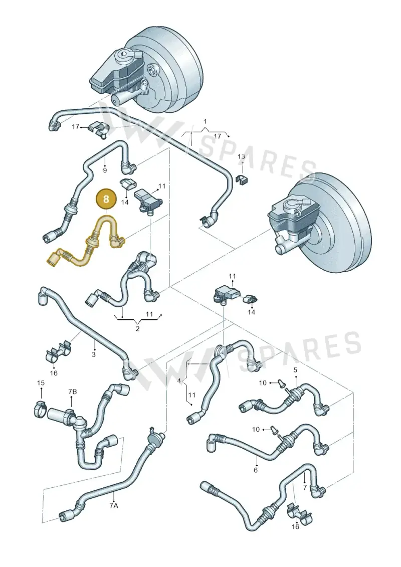 1K0612041KF — Skoda Yeti (2013-2017) diagram 412611700, position 8