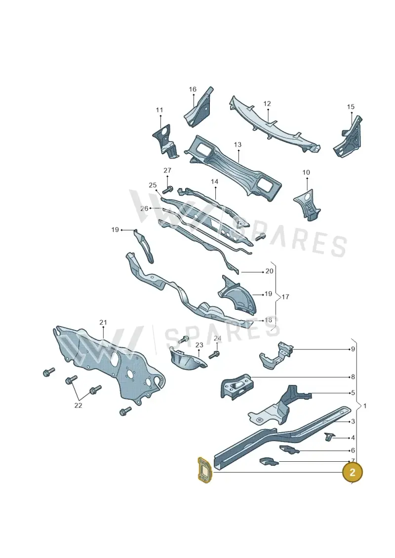 1K0804181B — Skoda Yeti (2013-2017) diagram 666803000, position 2