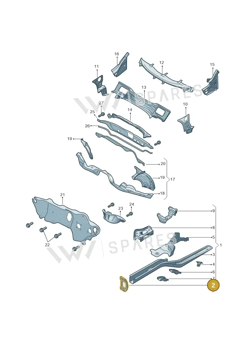 1K0804182B — Skoda Yeti (2013-2017) diagram 666803000, position 2