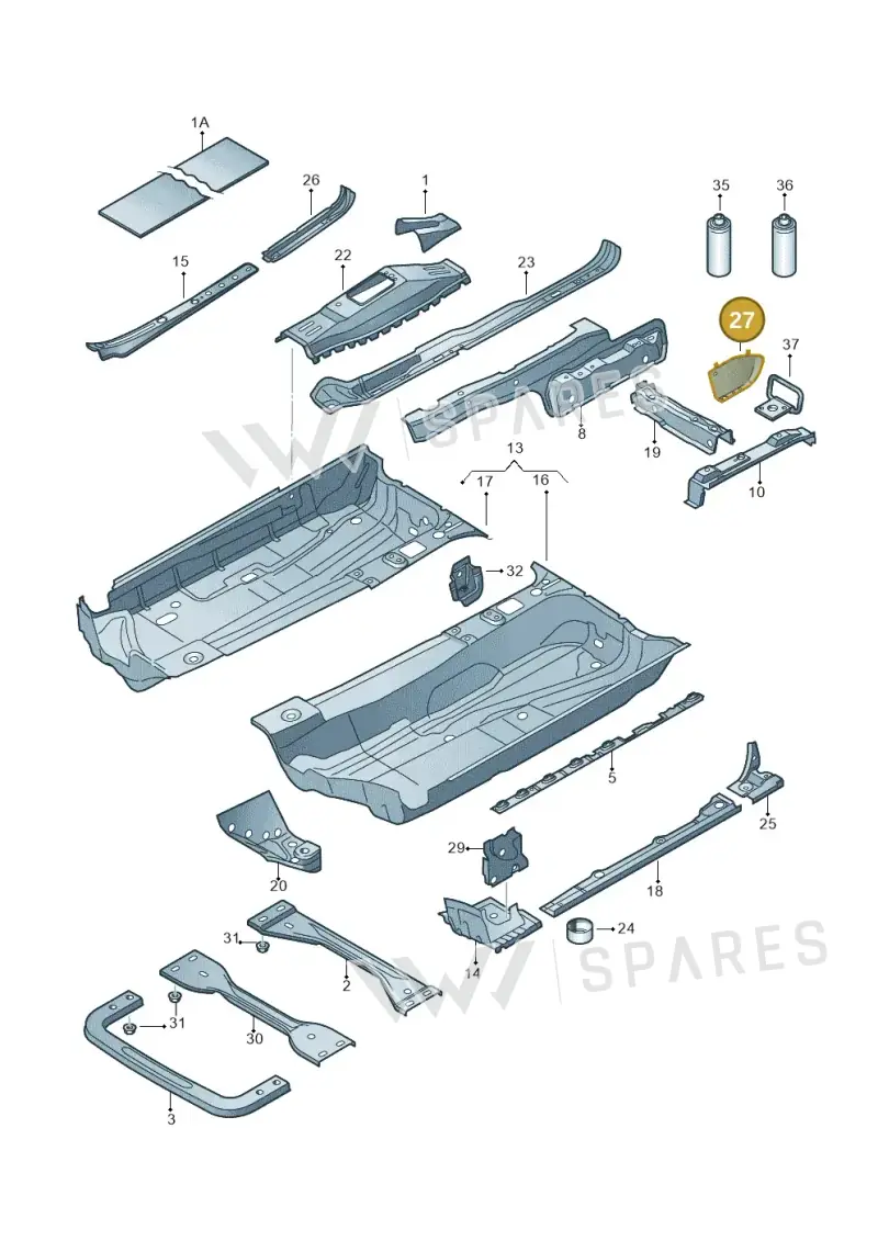 1K0804489A — Skoda Yeti (2013-2017) diagram 409803100, position 27