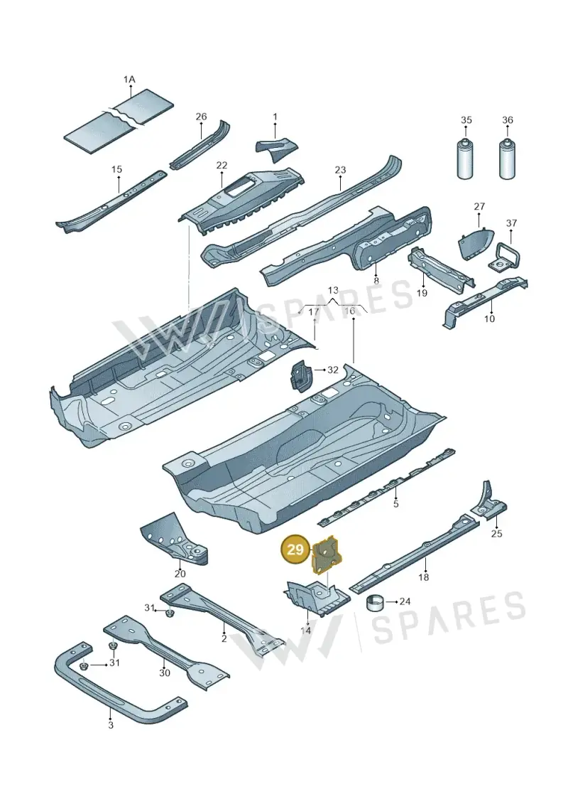 1K0804797A — Skoda Yeti (2013-2017) diagram 409803100, position 29