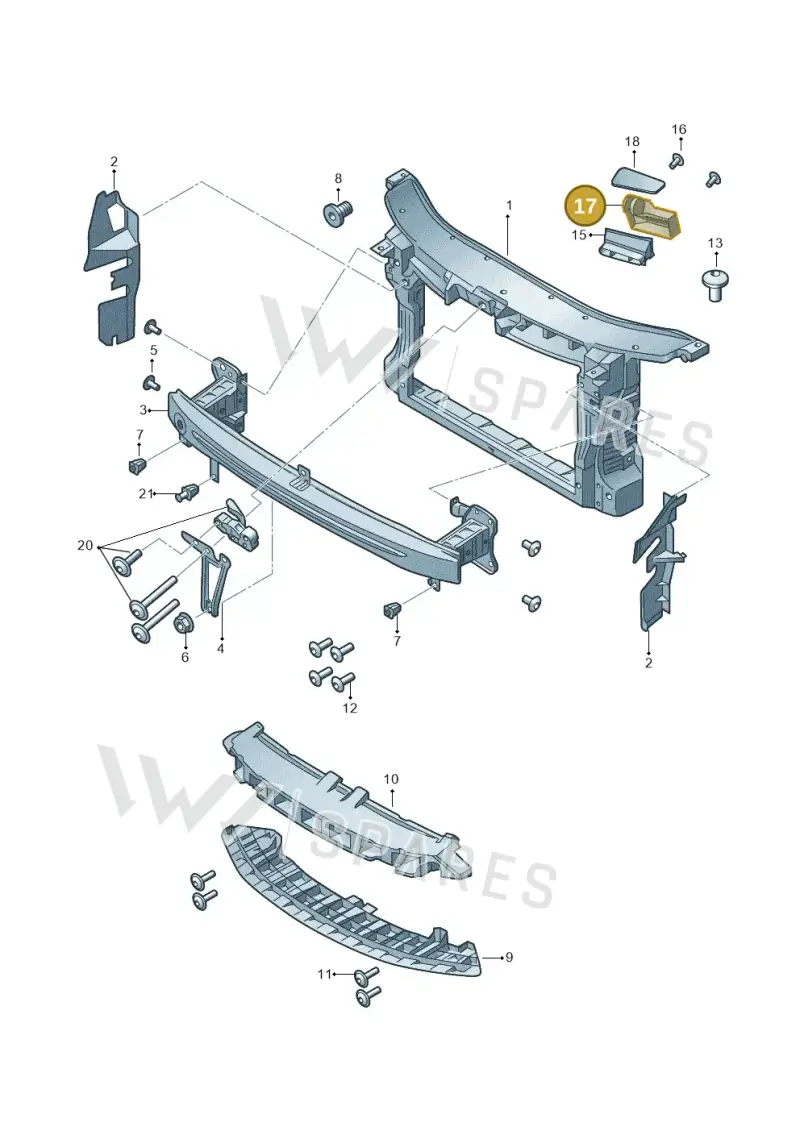 1K0805962E9B9 — Skoda Superb (2013-2015) diagram 632805000, position 17