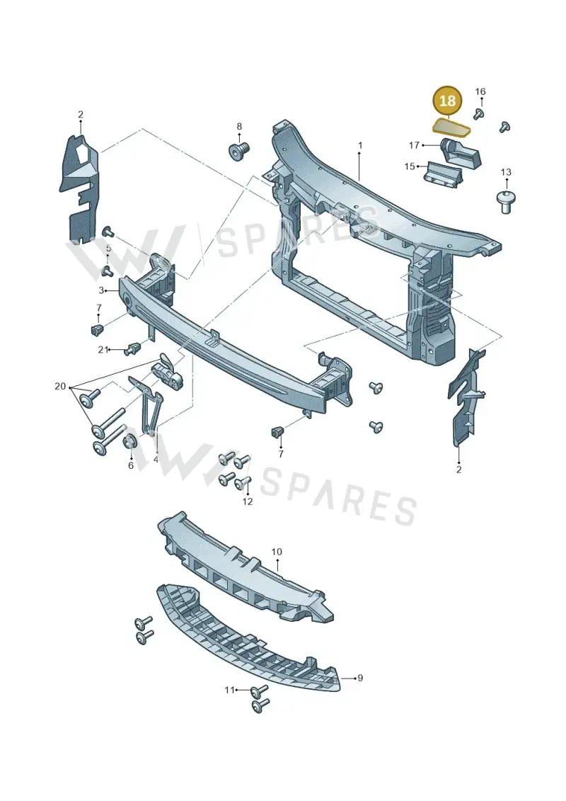 1K0805965F9B9 — Skoda Superb (2013-2015) diagram 632805000, position 18