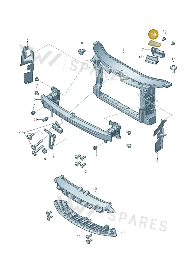 1K0805965J9B9 — Skoda Superb (2013-2015) diagram 632805000, position 18