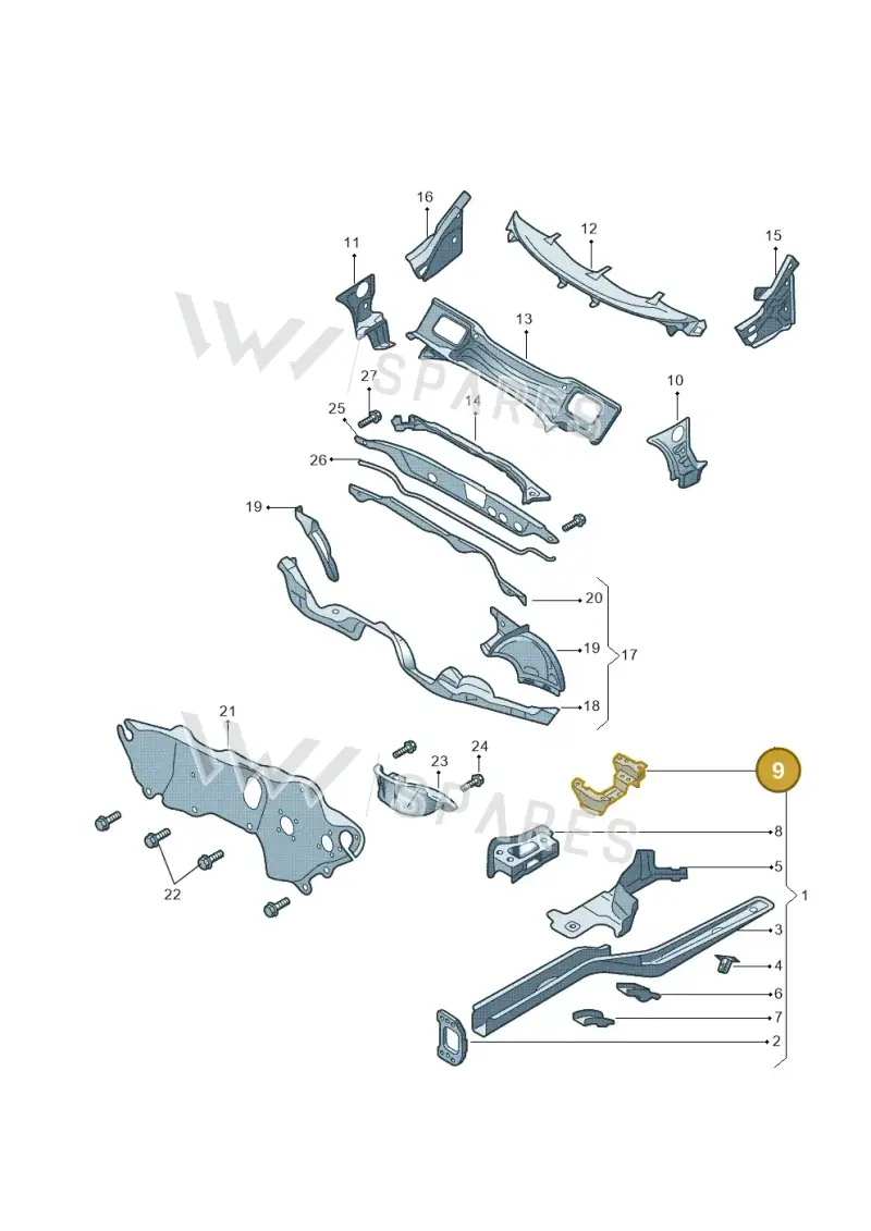1K0810811 — Skoda Yeti (2013-2017) diagram 666803000, position 9