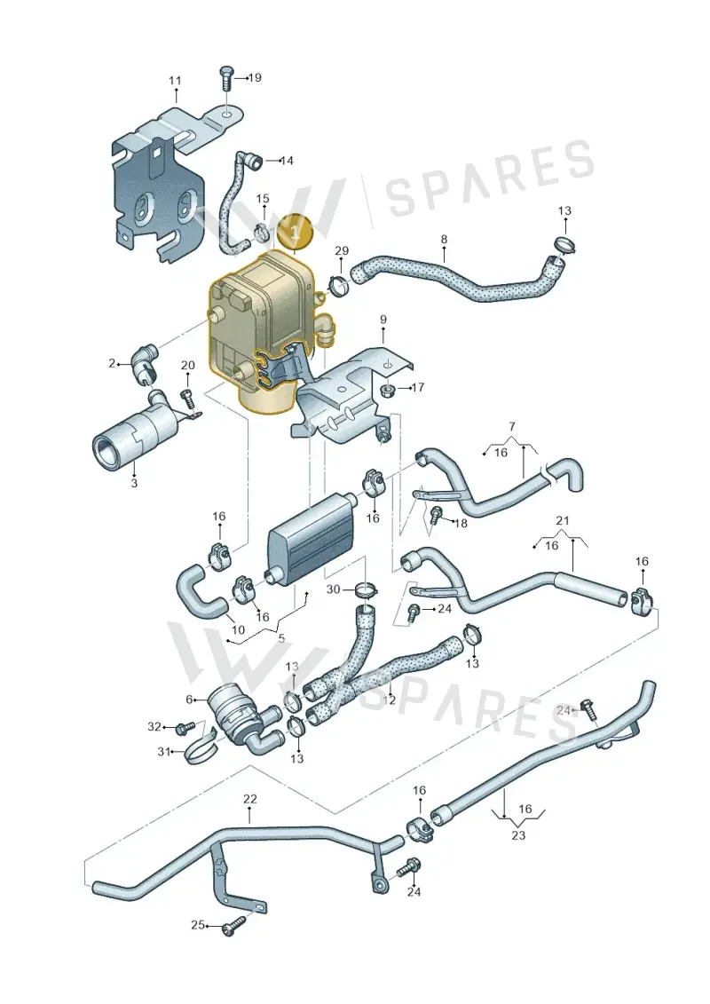 1K0815007BR — Skoda Yeti (2009-2013) diagram 409819700, position 1