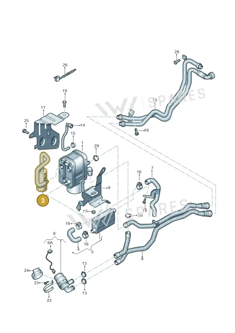 1K0819194C — Skoda Yeti (2013-2017) diagram 634819700, position 3