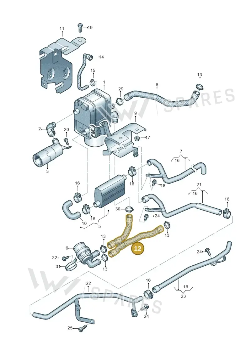 1K0819350K — Skoda Superb comfort (2008-2013) diagram 409819700, position 12