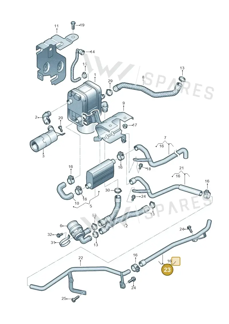 1K0819508H — Skoda Octavia ambiente (2008-2013) diagram 409819700, position 23
