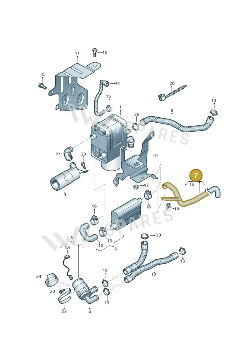 1K0819508R — Skoda Superb (2013-2015) diagram 649819700, position 7