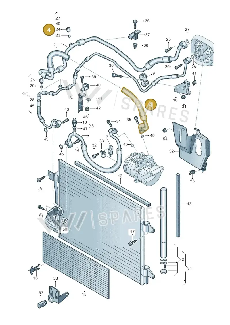1K0820743FD — Skoda Superb (2013-2015) diagram 649260420, position 4