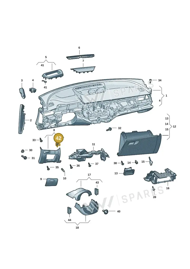 1K0867388 — Skoda Superb Combi (2023-) diagram 3p0857010, position 42