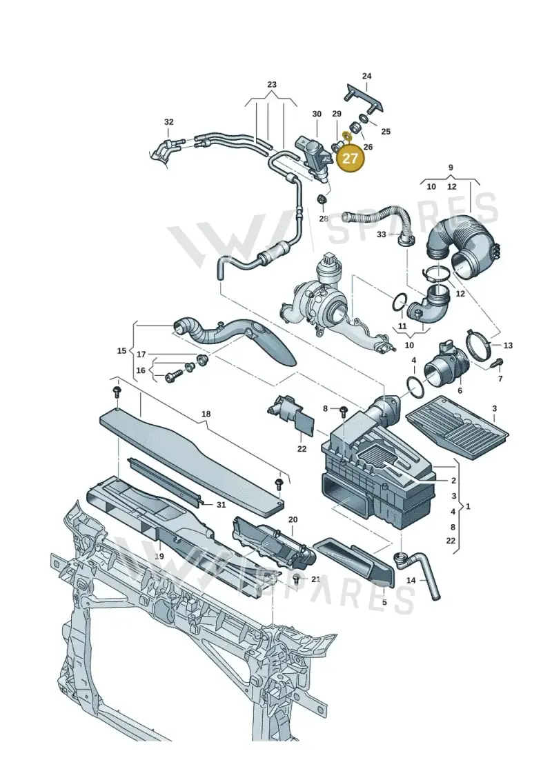 1K0906139 — Skoda Kodiaq (2024-) diagram 57x129300, position 27