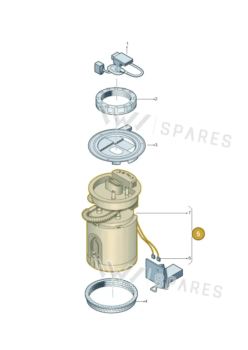 1K0919051DB — Skoda Yeti (2013-2017) diagram 632919300, position 5