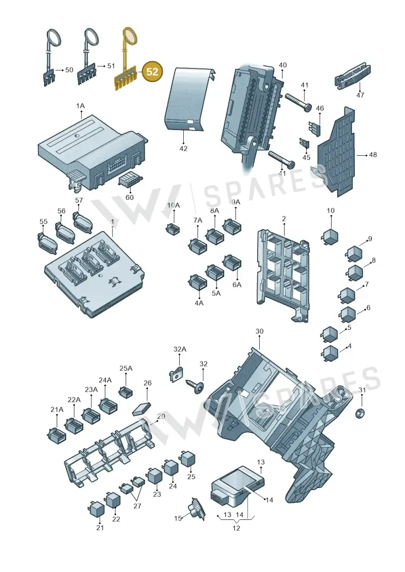 1K0937524 — Skoda Yeti (2013-2017) diagram 779937000, position 52