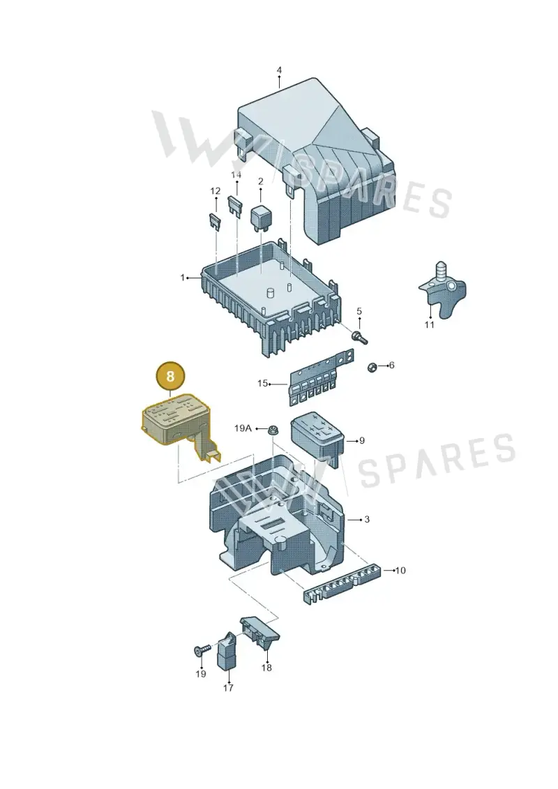 1K0937700B — Skoda Yeti (2013-2017) diagram 666937200, position 8