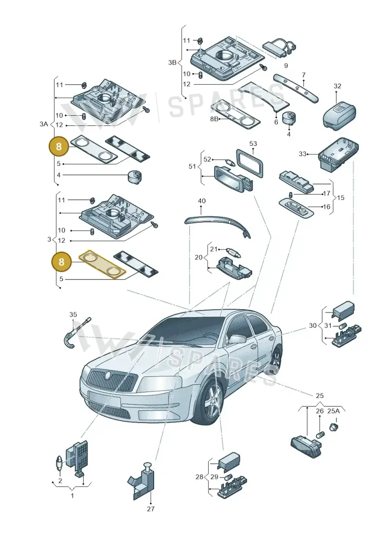 1K0947125P — Skoda Superb (2013-2015) diagram 632947000, position 8