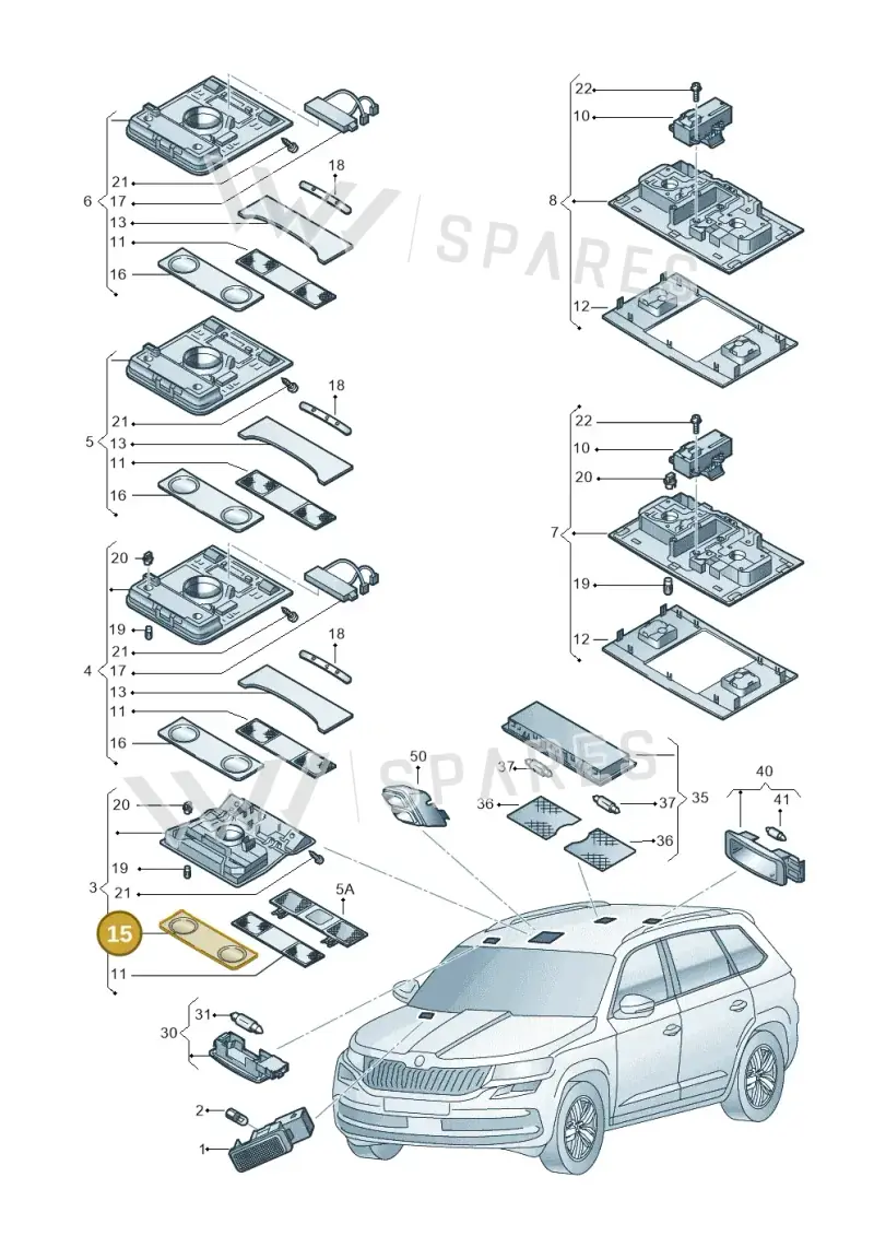 1K0947125P — Skoda Karoq (2017-2022) diagram 834947000, position 15