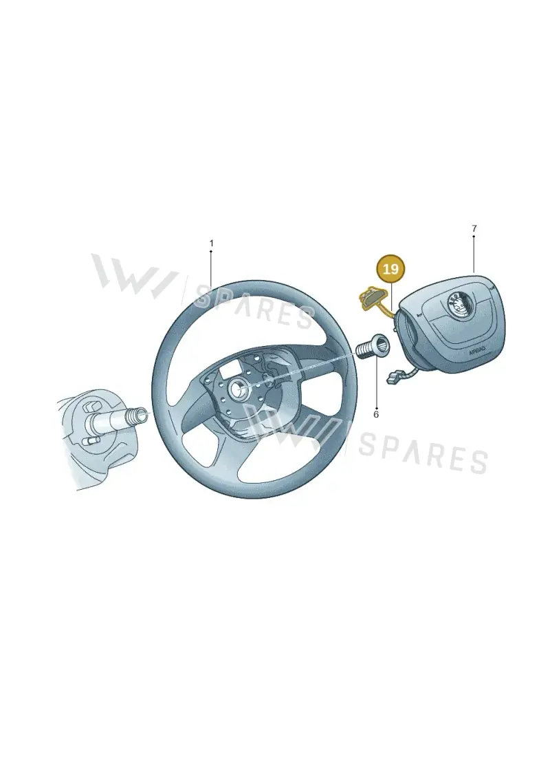 1K0971584 — Skoda Citigo (2011-2019) diagram 706419210, position 19
