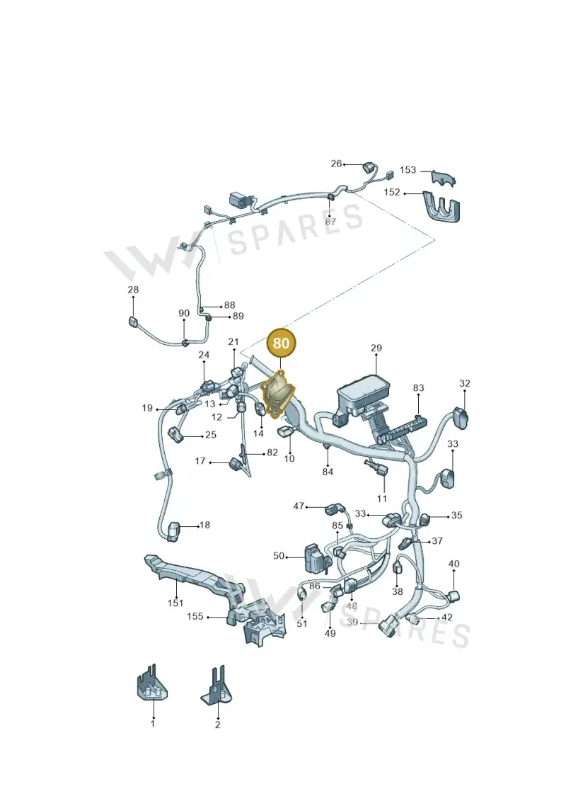 1K0971915D — Skoda Yeti (2013-2017) diagram 767971810, position 80