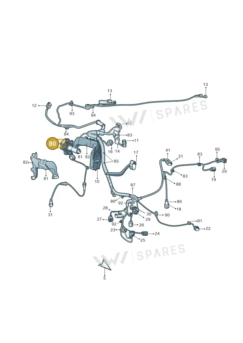 1K0971915E — Skoda Superb (2013-2015) diagram 632971840, position 80