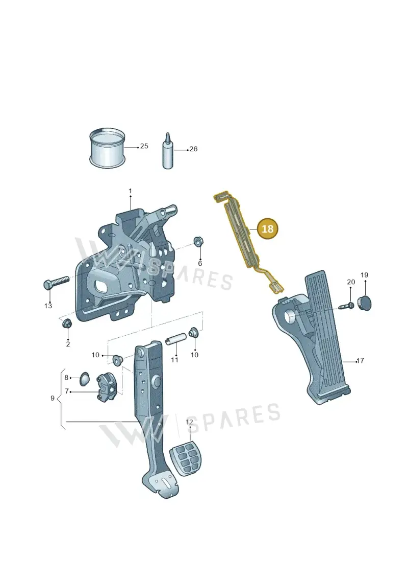 1K1721913K — Skoda Yeti (2013-2017) diagram 767721600, position 18