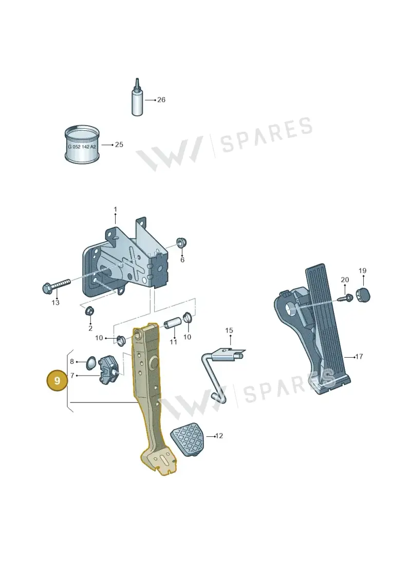 1K1723142J — Skoda Yeti (2013-2017) diagram 632721600, position 9