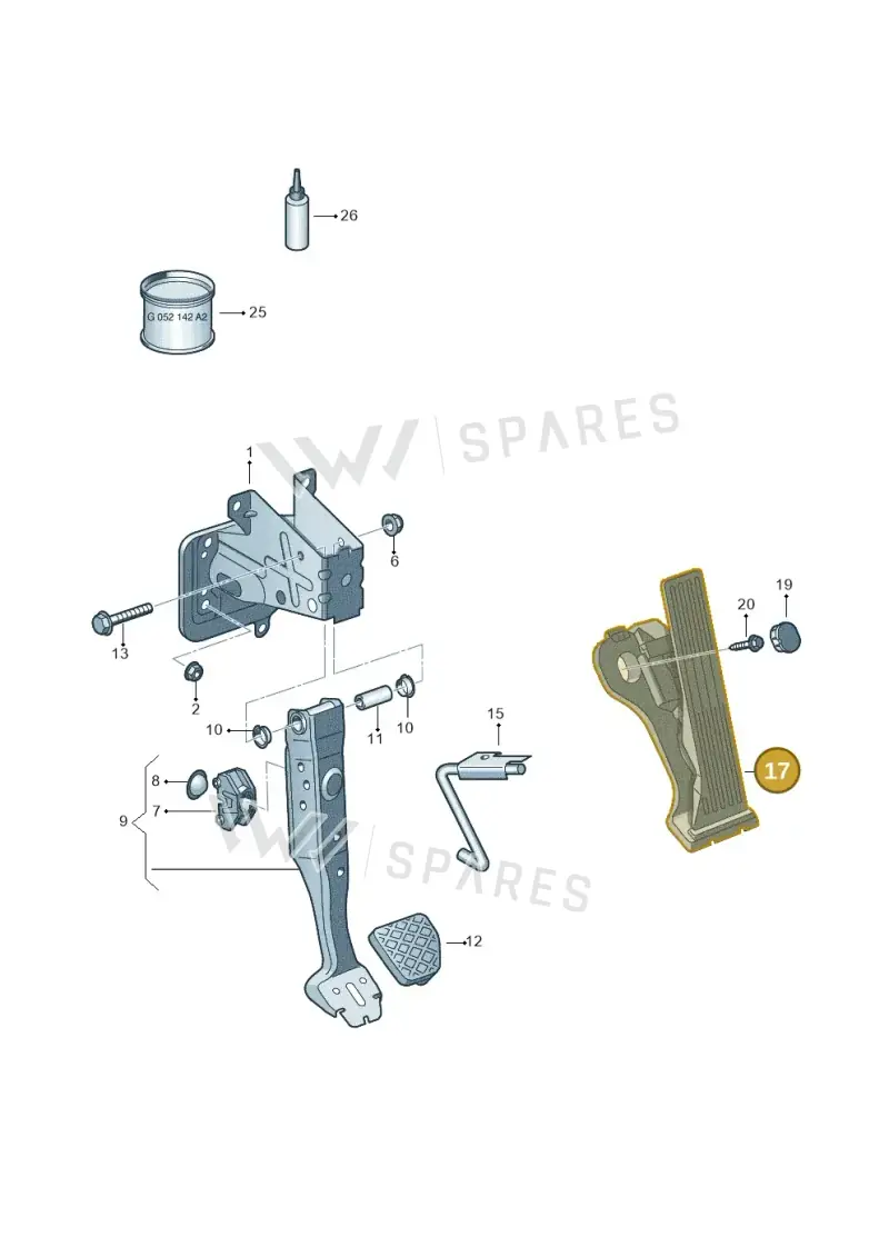 1K1723503AP — Skoda Superb (2013-2015) diagram 632721600, position 17