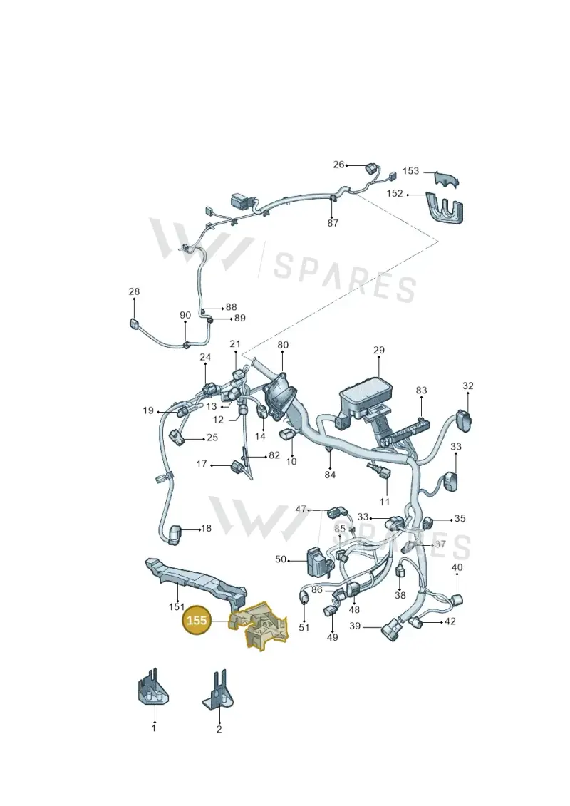 1K2971615A — Skoda Yeti (2013-2017) diagram 767971810, position 155